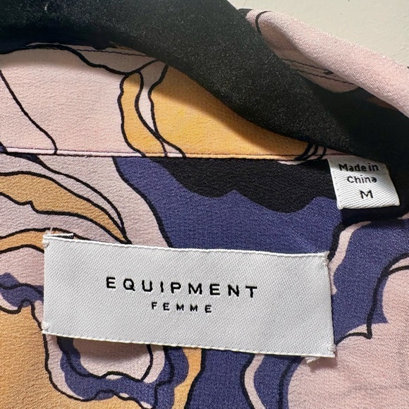 Equipment Blue and Cream Floral Blazer - Picture 2 of 3